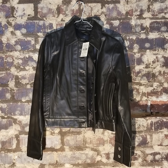 Banana republic leather jacket womens Clearance